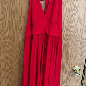 Moda International Vibrant Red Backless Dress